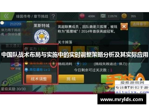 中国队战术布局与实施中的实时调整策略分析及其实际应用