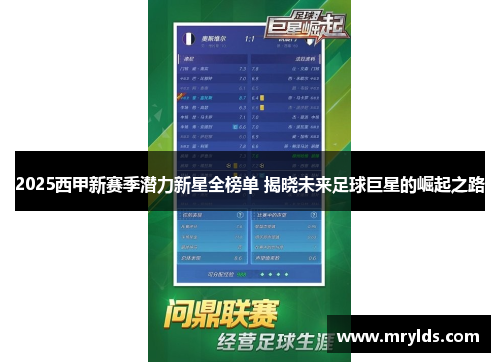 2025西甲新赛季潜力新星全榜单 揭晓未来足球巨星的崛起之路