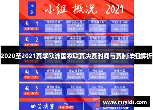 2020至2021赛季欧洲国家联赛决赛时间与赛制详细解析
