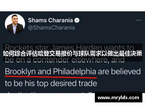 如何综合评估哈登交易报价与球队需求以做出最佳决策